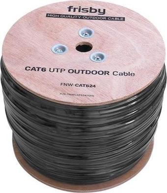 Frisby FNW-CAT624 CAT 6 UTP Outdoor Kablo (305mt) Dış Mekan Kalınlık: 0.58 mm-23 AWG