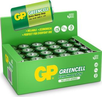 GP Greencel R14 Orta Boy Çinko Pil 24'lü Paket GP14G-2S2