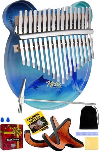 Midex KLX-650-PAK Okyanus Cam Kalimba 17 Tuşlu Full Set