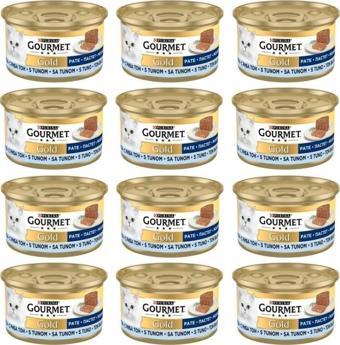 Purina Gourmet Gold Kıyılmış Ton Balıklı Konserve Yetişkin Kedi Maması 12 x 85 G