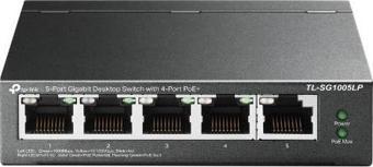 Tp-Link TL-SG1005LP 5 Port 4 Port Poe+ 10-100-1000 Mbps 1 Port Uplink Switch Çelik Kasa