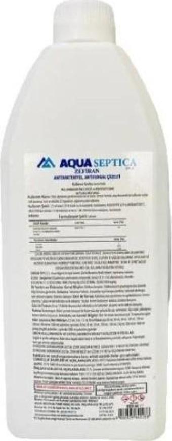 Aqua Septica Zefiran El Temizleyici Solüsyon 1000 ml (Biyosidal Ruhsatlı)
