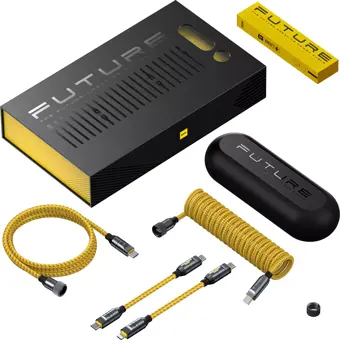 Aohi Creative Type-C to Type-C+Lightning 240W Uzayabilen 2,6m Süper Hızlı Şarj Kablo Seti