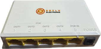 POE Repeater 1 Giriş 4 Çıkış POE Tekrarlayıcı Kablo Genişletici 1x4 5 Port Poe Ethernet Switch