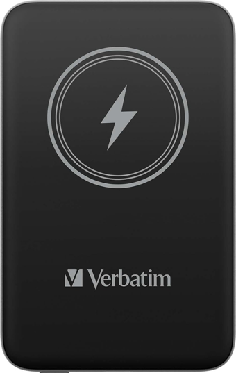 Verbatim Manyetik Power Bank 10000 mAh, Kablosuz Şarj Cihazı 15 W, USB-C ile 20 W PD 