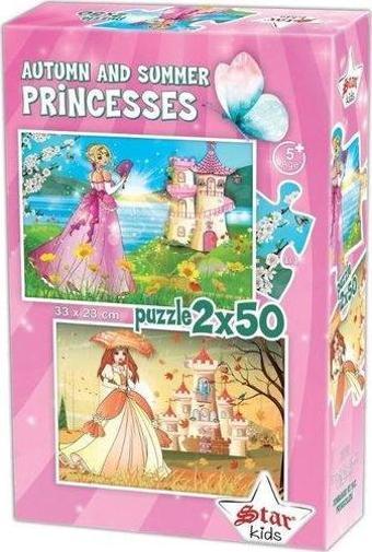 Star Sonbahar Ve Yaz Prensesleri , 2X50 Parça Puzzle