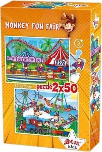 Star Maymun Lunaparkı, 2X50 Parça Puzzle