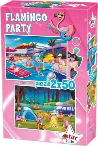 Star Flamingo Partisi, 2X50 Parça Puzzle