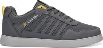 Luttoon 4189-24 Deri Anatomik Hafıza Taban Kadın Sneaker Füme Sarı