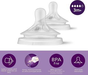 Philips Avent Doğal Tepkili Natural Response 2Li Biberon Emziği 4No 3+ Ay