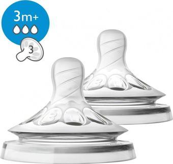 Philips Avent Natural Biberon Emziği +3 Ay 2Li