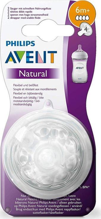 Philips Avent Natural Biberon Emziği +6 Ay 2Li