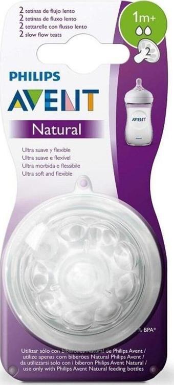 Philips Avent Natural Biberon Emziği No:2 2'Li 1 Ay+