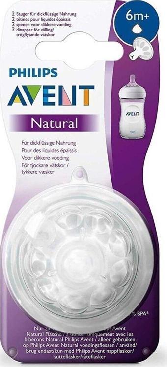 Philips Avent Natural Yoğun Akış Y Kesim +6 Ay 2Li Biberon Emziği