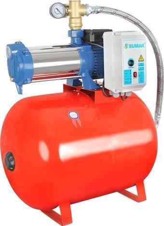 Sumak SYMH12-220/4 Yatay Kademeli Bina Hidroforu 100 Lt Tanklı 6 Kat 34 Daire 220 Volt 2.2 Hp