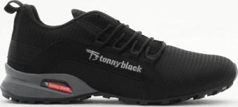 Tonny Black Unisex Siyah Füme Rahat Kalıp Termo Taban Bağcıklı Sneaker