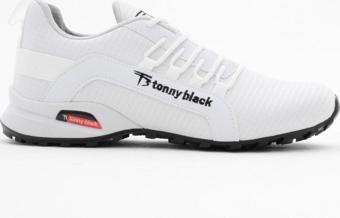 Tonny Black Unisex Beyaz Rahat Kalıp Termo Taban Bağcıklı Sneaker