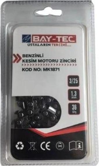 Bay-Tec MK1871 Benzinli Kesim Motoru Zinciri 3/25 1.3mm 36DIŞ