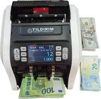 Yıldırım Pro Mix Para Sayma Makinesi / Dolar Karışık Sayma Ve Sahte Para Tespit Etme (Usd-Euro-Tl)