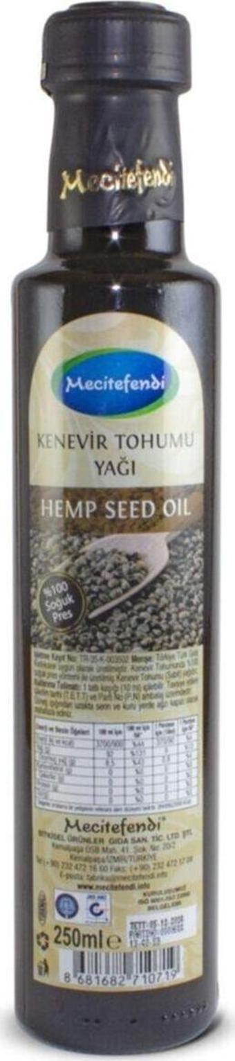 Mecitefendi Kenevir Tohumu Yağı 250Ml