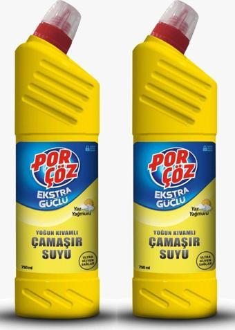 Porçöz Yoğun Kıvamlı Çamaşır Suyu Yaz Yağmuru 750 Ml X 2 Adet