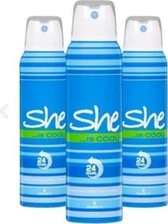 She Deodorant For Women Is Cool 150Ml X 3 Adet