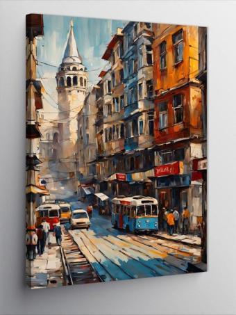 Kanvas Tablo İstanbul Galata Kulesi