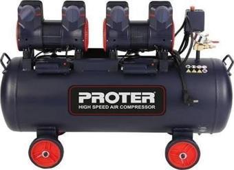 PROTER 100 LT 4 HP YÜKSEK HIZLI SESSİZ YAĞSIZ HAVA KOMPRESÖRÜ