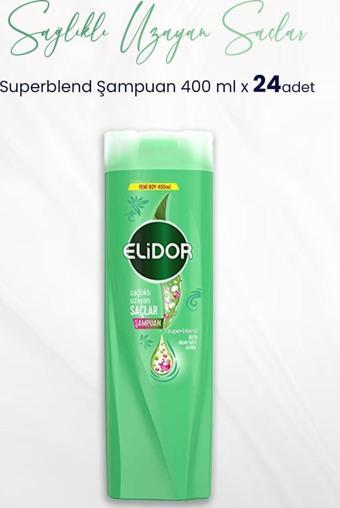 Elidor Superblend Şampuan Sağlıklı Uzayan Saçlar 400 ml x 24 Adet