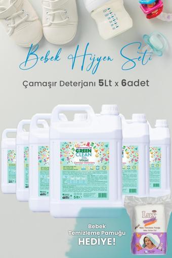 Green Clean Baby Bitkisel Çamaşır Deterjanı Lavanta Yağlı 5 lt x 6 Adet ve Hediyeli