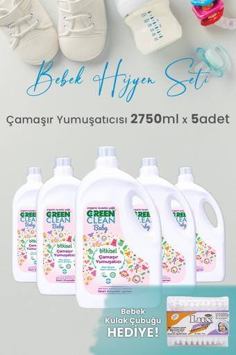 Green Clean Baby Çamaşır Yumuşatıcısı 2750 ml Yıkama x 5 Adet ve Hediyeli