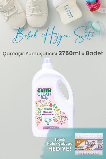 Green Clean Baby Çamaşır Yumuşatıcısı 2750 ml Yıkama x 8 Adet ve Hediyeli