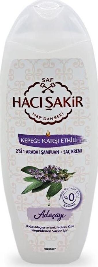 Hacı Şakir Adaçayı 2si 1 Arada Şampuan Kepeğe Karşı 500 ml