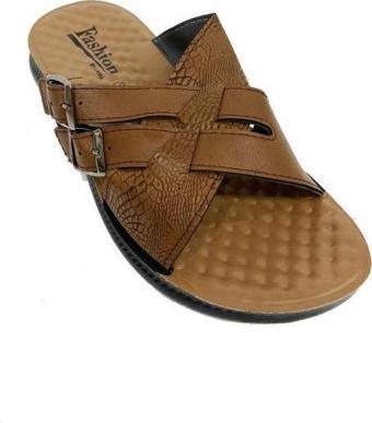 Fashion 6683-24 Anatomik Erkek Terlik Açık Kahve 40-44