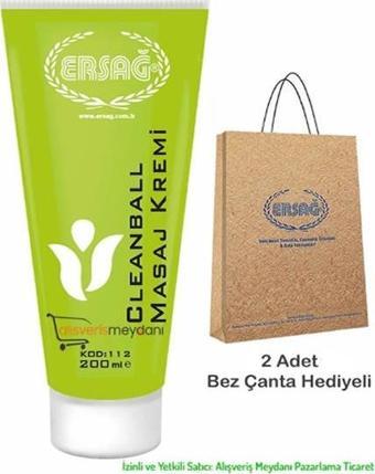 Ersağ Cleanball Masaj Kremi 200 Ml - Bez Çantalı