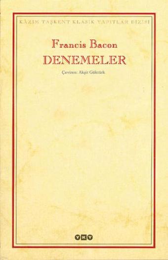 Denemeler-Francis Bacon - Francis Bacon - Yapı Kredi Yayınları