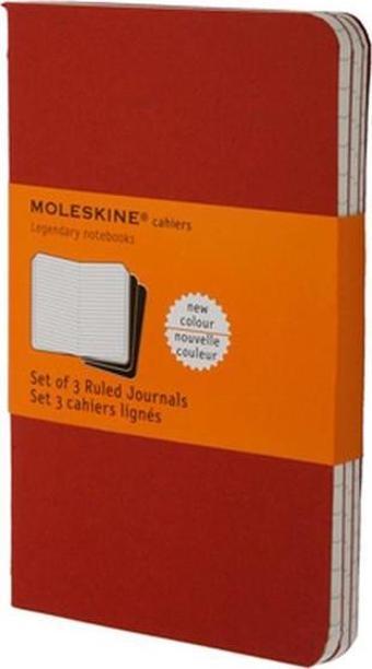 Moleskine Cahier 3 Lü Cep Boy (9x14cm) Çizgili Bordo Renk Günlük Defter