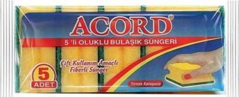 Acord Bulaşık Süngeri Oluklu Pk : 5 Adet