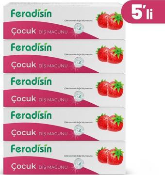 Feradisin Gimdes Helal Sertifikalı Çocuk Diş Macunu 5 Li Set