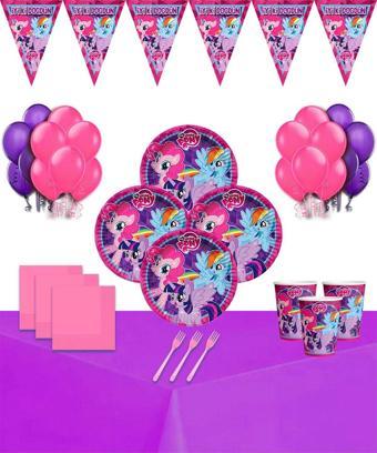 Doğumgünüparti My Little Pony 32 Kişilik Doğum Günü Parti Süsleri Malzemeleri Seti