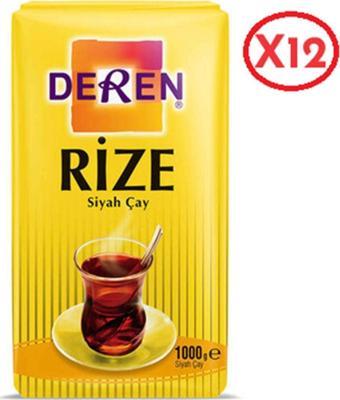 Deren Rize Dökme Çay 1000 Gr (12Adet)