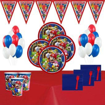 Doğumgünüparti Süper Mario 16 Kişilik Doğum Günü Parti Süsleri Malzemeleri Seti