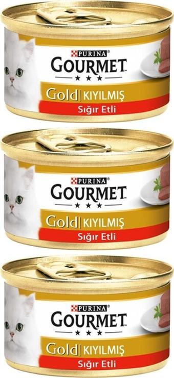 Purina 3 Adet Gourmet Gold Kıyılmış Sığır Eti 85 gr