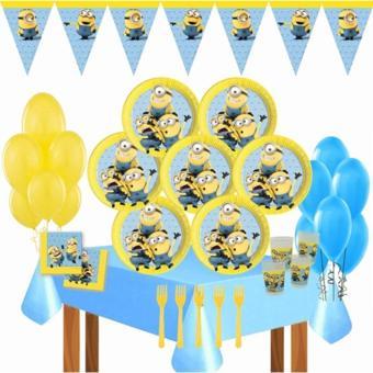 Doğumgünüparti Minions Doğum Günü Parti Malzemleri Süsleri Seti 8 Kişilik