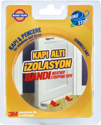 BOSS TAPE 1315 KAPI ALTI PENCERE İZOLASYON BANDI 60mmx2.5m ŞEFFAF