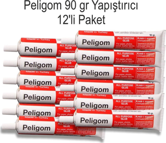 Pelikan Peligom Kuvvetli Sıvı Yapıştırıcı 90 gr - Metal Tüp 12 li Paket