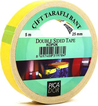 PİCADOR 25 mm X 5 mt KÖPÜK ÇİFT TARAFLI BANT KN 005