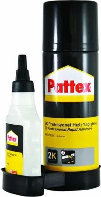 Pattex 2K Aktivatörlü Profesyonel Hızlı Yapıştırıcı (200ml Aerosol+50ml Şişe)