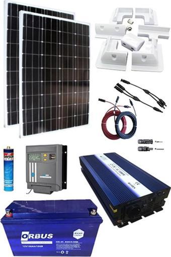 ALPEX 340 Watt Güneş Panelli Karavan Paket Hazır Solar Sistem