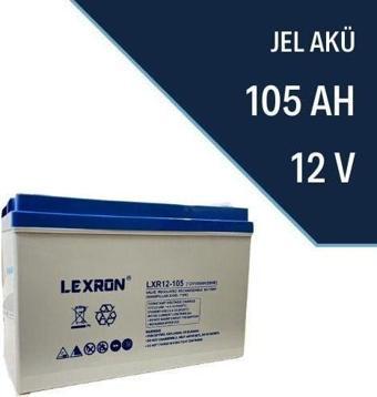 Lexron 12 V Volt 105 Ah Amper Deep Cycle Solar Güneş Jel Akü